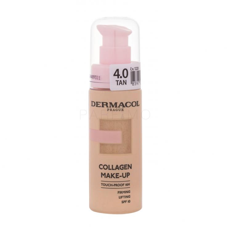 Dermacol Collagen Make-up SPF10 Fond de ten pentru femei 20 ml Nuanţă Tan 4.0