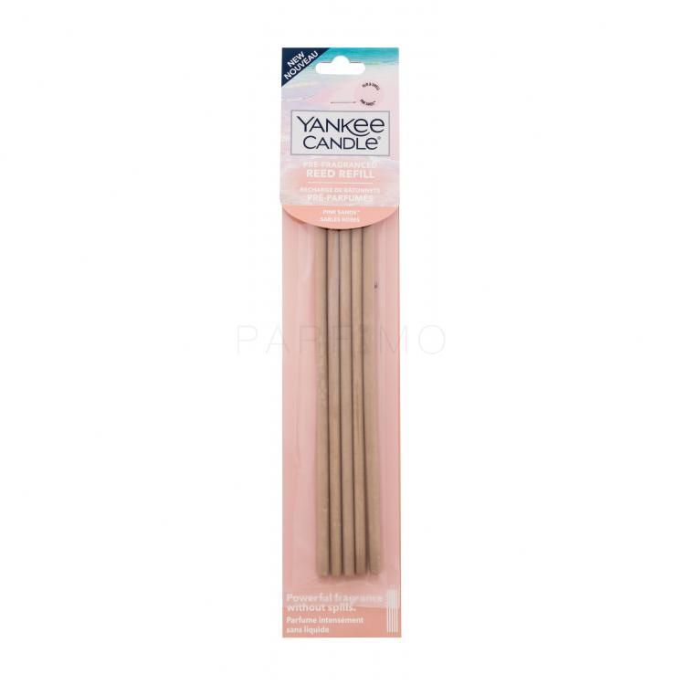 Yankee Candle Pink Sands Pre-Fragranced Reed Refill Difuzoare si spray 5 buc