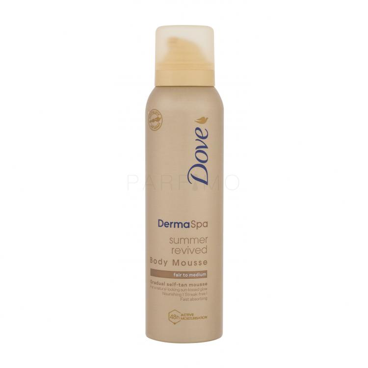 Dove Derma Spa Summer Revived Body Mousse Autobronzant pentru femei 150 ml Nuanţă Fair To Medium