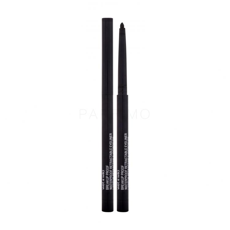 Wet n Wild Breakup Proof Waterproof Retractable Eyeliner Creion de ochi pentru femei 0,23 g Nuanţă Blackest Black