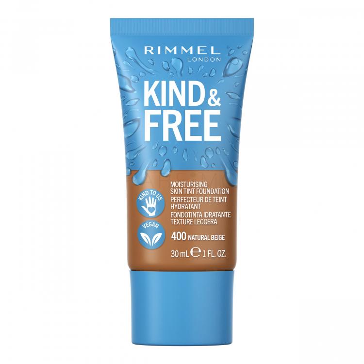 Rimmel London Kind &amp; Free Skin Tint Foundation Fond de ten pentru femei 30 ml Nuanţă 400 Natural Beige