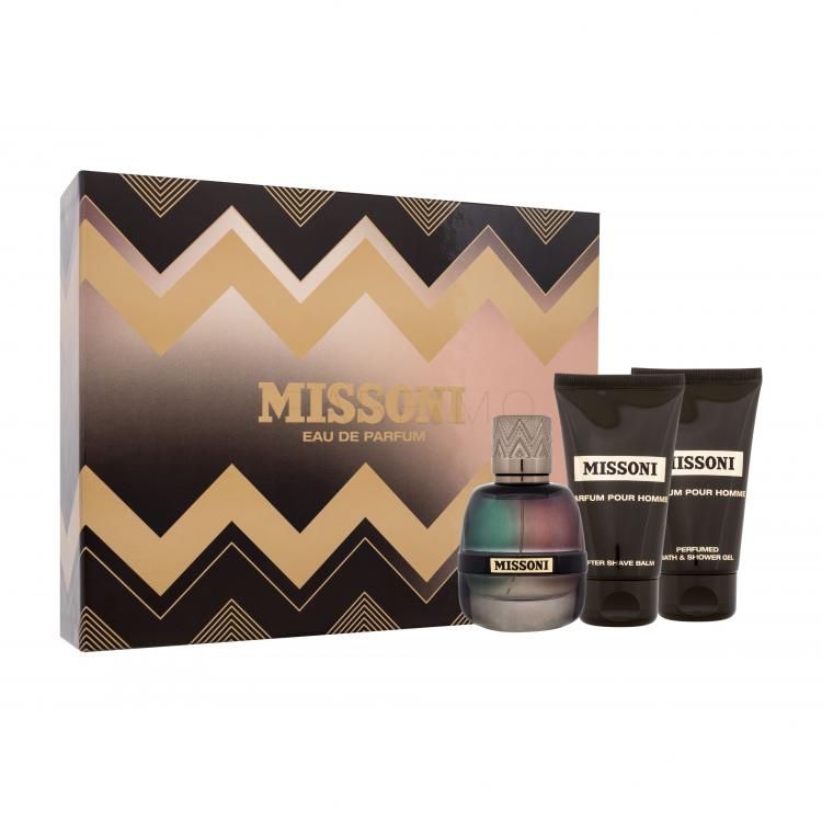 Missoni Parfum Pour Homme Set cadou Apă de parfum 50 ml + balsam după ras 50 ml + gel de duș 50 ml