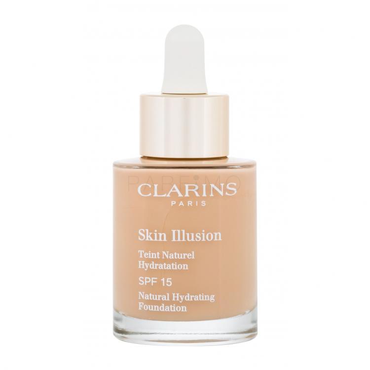 Clarins Skin Illusion Natural Hydrating SPF15 Fond de ten pentru femei 30 ml Nuanţă 110 Honey