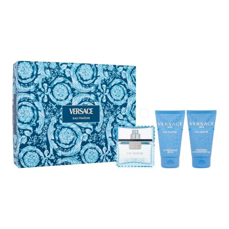 Versace Man Eau Fraiche Set cadou EDT 50 ml + Gel de dus 50 ml + Balsam dupa barbierit 50 ml