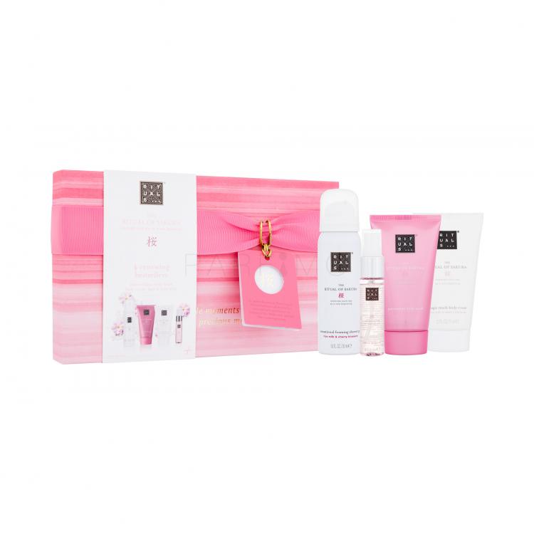 Rituals The Ritual Of Sakura 4 Renewing Bestsellers Set cadou Cremă de corp The Ritual Of Sakura 70 ml + spumă de duș The Ritual Of Sakura 50 ml + exfoliant de corp The Ritual Of Sakura 70 ml + spray de corp The Ritual Of Sakura 20 ml