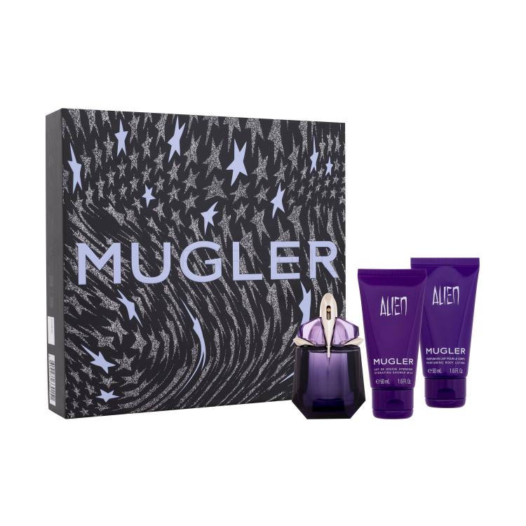 Mugler Alien SET1 Set cadou Apă de parfum 30 ml + gel de duș 50 ml + loțiune de corp 50 ml