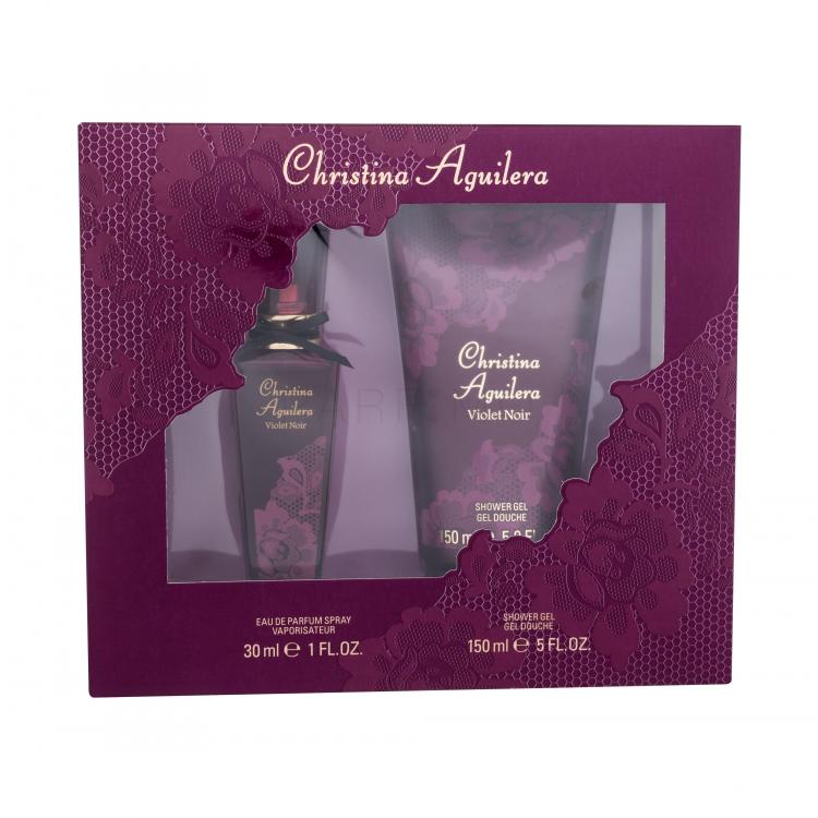 Christina Aguilera Violet Noir Set cadou Apă de parfum 30 ml + gel de duș 150 ml