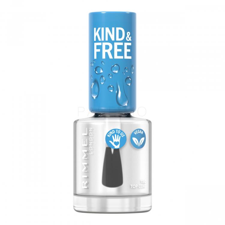 Rimmel London Kind &amp; Free Lac de unghii pentru femei 8 ml Nuanţă 150 Top Coat