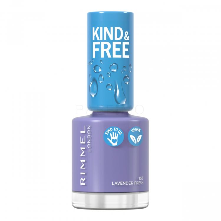 Rimmel London Kind &amp; Free Lac de unghii pentru femei 8 ml Nuanţă 153 Lavender Light