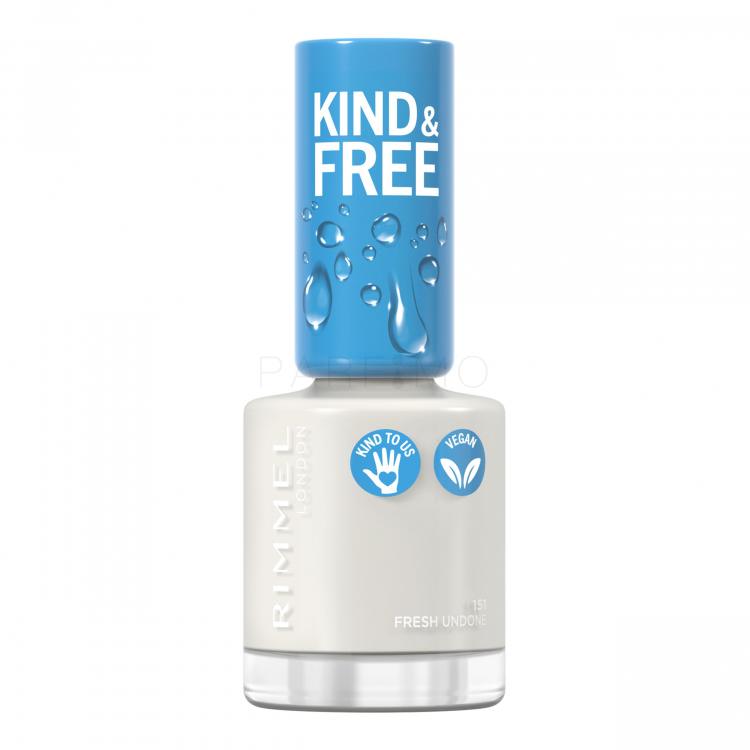 Rimmel London Kind &amp; Free Lac de unghii pentru femei 8 ml Nuanţă 151 Fresh Undone