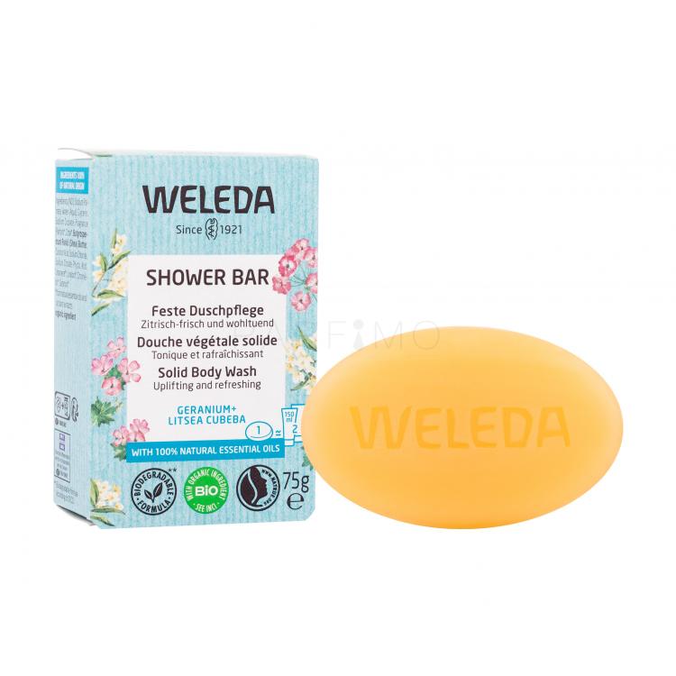 Weleda Shower Bar Geranium + Litsea Cubera Săpun solid pentru femei 75 g