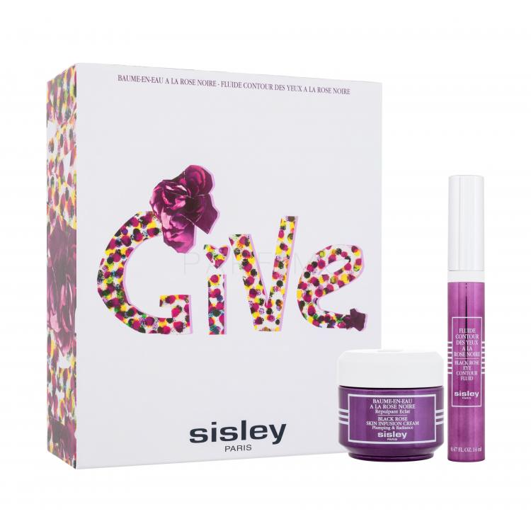 Sisley Black Rose Give Set cadou Cremă de zi Black Rose Skin Infusion Cream 50 ml + ser pentru ochi Black Rose Eye Contour Fluid 14 ml