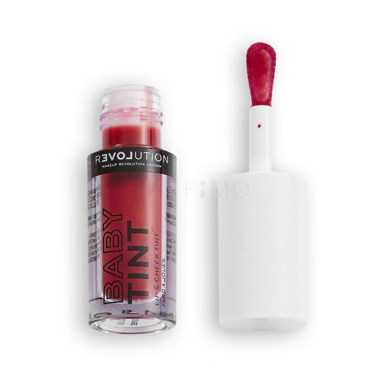 Revolution Relove Baby Tint Lip &amp; Cheek Ruj de buze pentru femei 1,4 ml Nuanţă Rouge