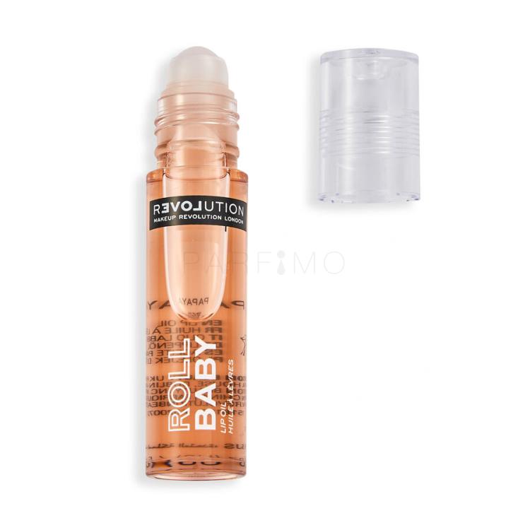 Revolution Relove Baby Roll Lip Oil Ulei de buze pentru femei 5 ml Nuanţă Papaya