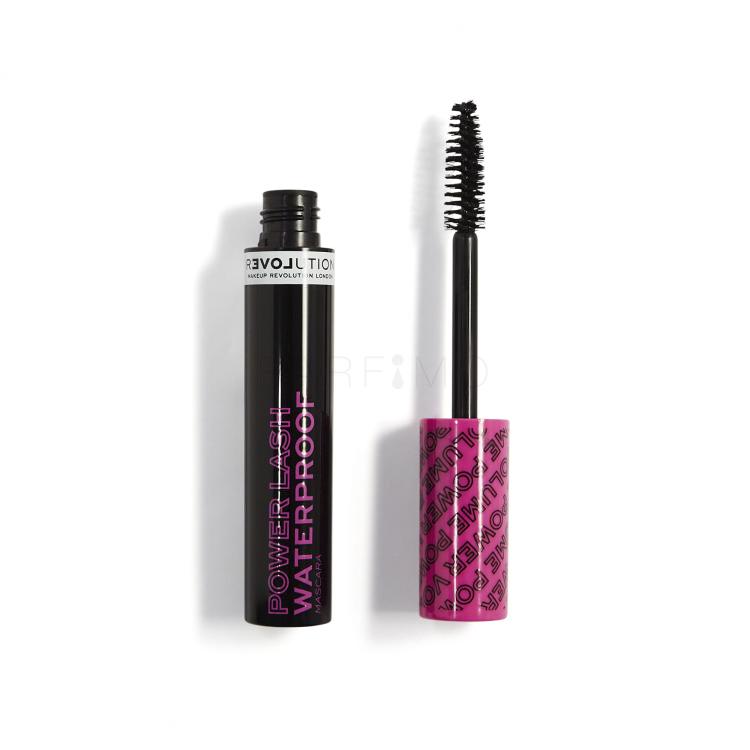 Revolution Relove Power Lash Volume Waterproof Mascara pentru femei 8 ml Nuanţă Black