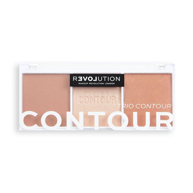 Revolution Relove Colour Play Contour Trio Konturovací paletka pentru femei 6 g Nuanţă Baked Sugar