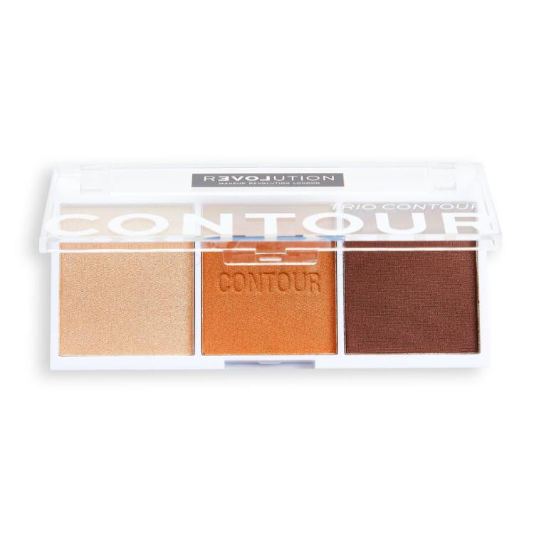 Revolution Relove Colour Play Contour Trio Konturovací paletka pentru femei 6 g Nuanţă Bronze Sugar