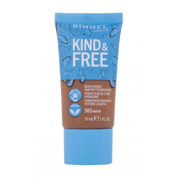 Rimmel London Kind &amp; Free Skin Tint Foundation Fond de ten pentru femei 30 ml Nuanţă 503 Mocha