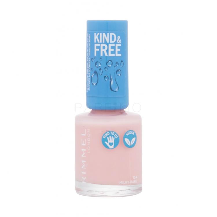 Rimmel London Kind &amp; Free Lac de unghii pentru femei 8 ml Nuanţă 154 Milky Bare