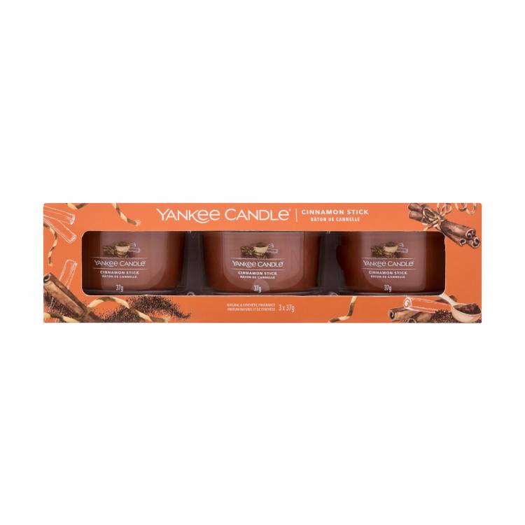 Yankee Candle Cinnamon Stick Set cadou Lumânări parfumate 3 x 37 g