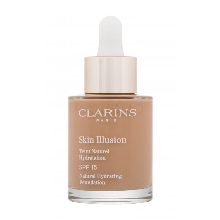 Clarins Skin Illusion Natural Hydrating SPF15 Fond de ten pentru femei 30 ml Nuanţă 112.3 Sandalwood