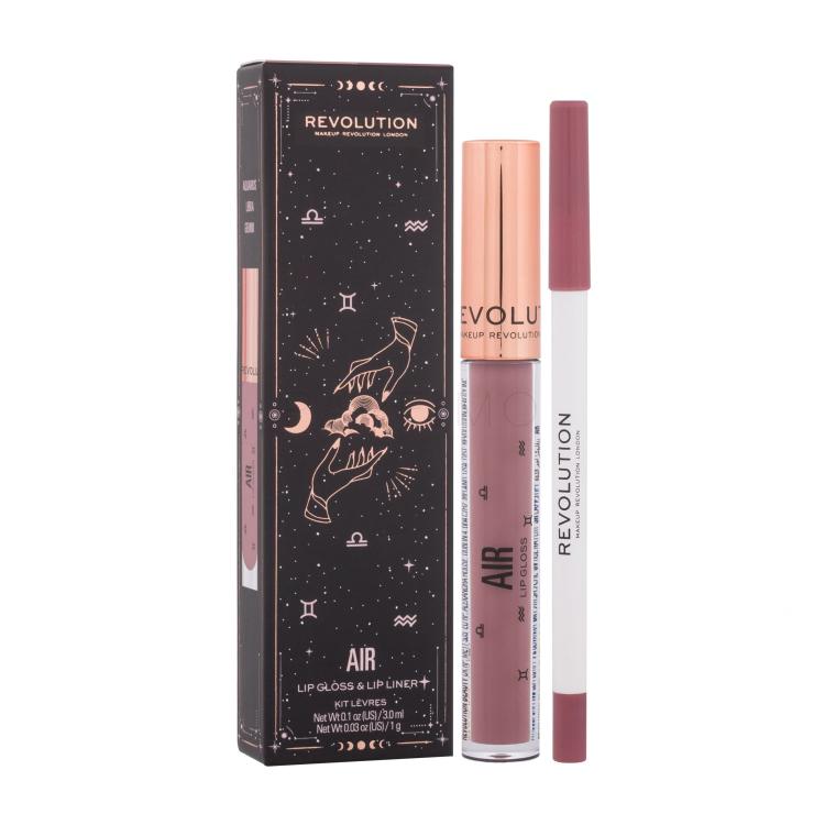 Makeup Revolution London Fantasy Lip Kit Set cadou Luciu de buze Fantasy Lip Gloss 3 ml + creion contur de buze Fantasy Lip Liner 1 g Air