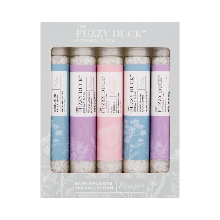 Baylis &amp; Harding The Fuzzy Duck Cotswold Spa Set cadou Sare de baie The Fuzzy Duck Cotswold Spa Calm 2 x 65 g + sare de baie The Fuzzy Duck Cotswold Spa Sleep 2 x 65 g + sare de baie The Fuzzy Duck Cotswold Spa Indulge 65 g