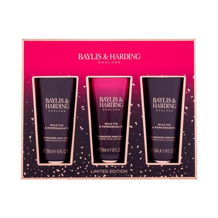 Baylis &amp; Harding Wild Fig &amp; Pomegranate Gift Set Set cadou Cremă de mâini Wild Fig &amp; Pomegranate 3 x 50 ml