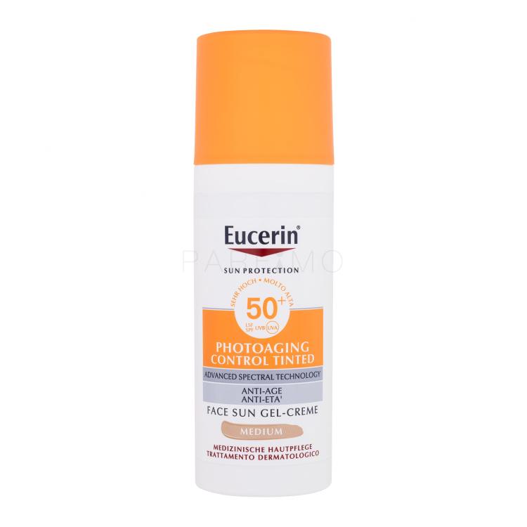 Eucerin Sun Protection Photoaging Control Tinted Gel-Cream SPF50+ Pentru ten pentru femei 50 ml Nuanţă Medium