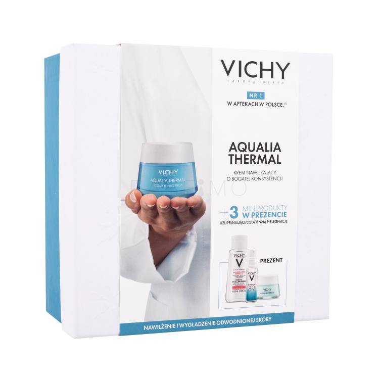 Vichy Aqualia Thermal Set cadou Cremă de zi pentru față Aqualia Thermal Day Cream 50 ml + cremă de noapte Aqualia Thermal Night Spa 15 ml + apă micelară Purete Thermale Mineral Micellar Water 100 ml + ser facial Minéral 89 Booster 10 ml