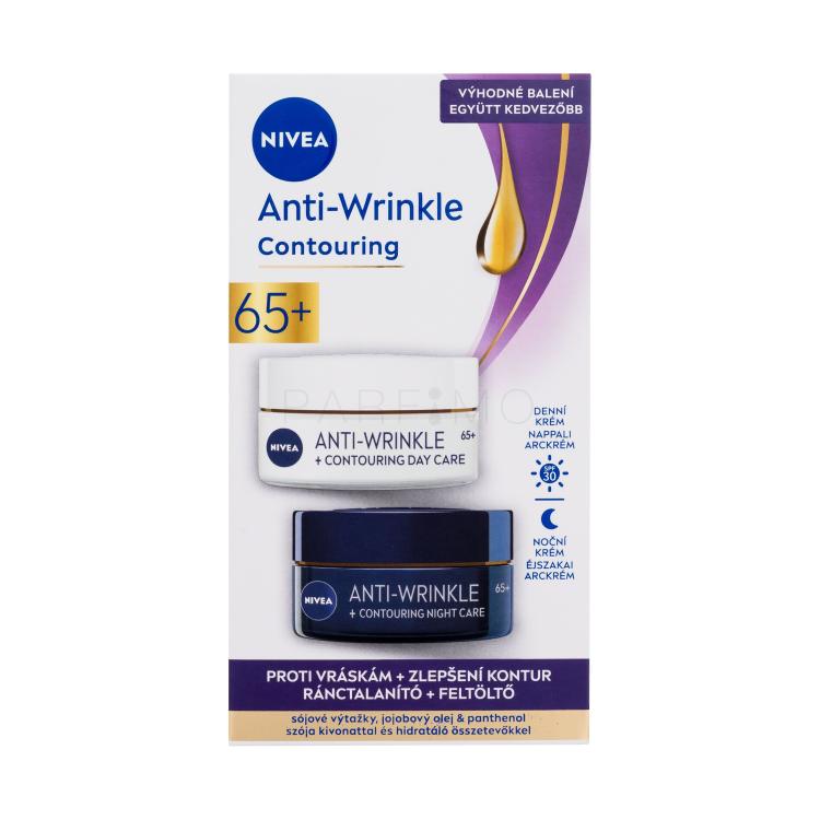 Nivea Anti-Wrinkle + Contouring Duo Pack Set cadou Cremă de zi pentru față Anti-Wrinkle Contouring SPF30 50 ml + cremă de noapte pentru față Anti-Wrinkle Contouring 50 ml