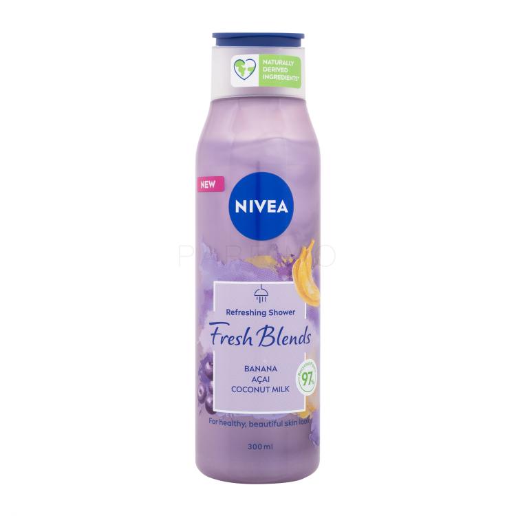 Nivea Fresh Blends Banana &amp; Acai Refreshing Shower Gel de duș pentru femei 300 ml