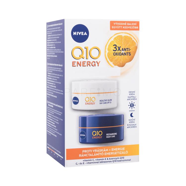 Nivea Q10 Energy Duo Pack Set cadou Cremă de zi pentru față Q10 Energy SPF15 50 ml + cremă de noapte pentru față Q10 Energy 50 ml