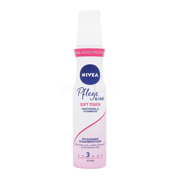 Nivea Care &amp; Hold Soft Touch Caring Mousse Spumă de păr pentru femei 150 ml