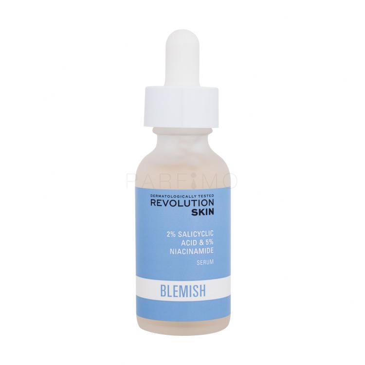 Revolution Skincare Blemish 2% Salicylic Acid &amp; 5% Niacinamide Serum Ser facial pentru femei 30 ml