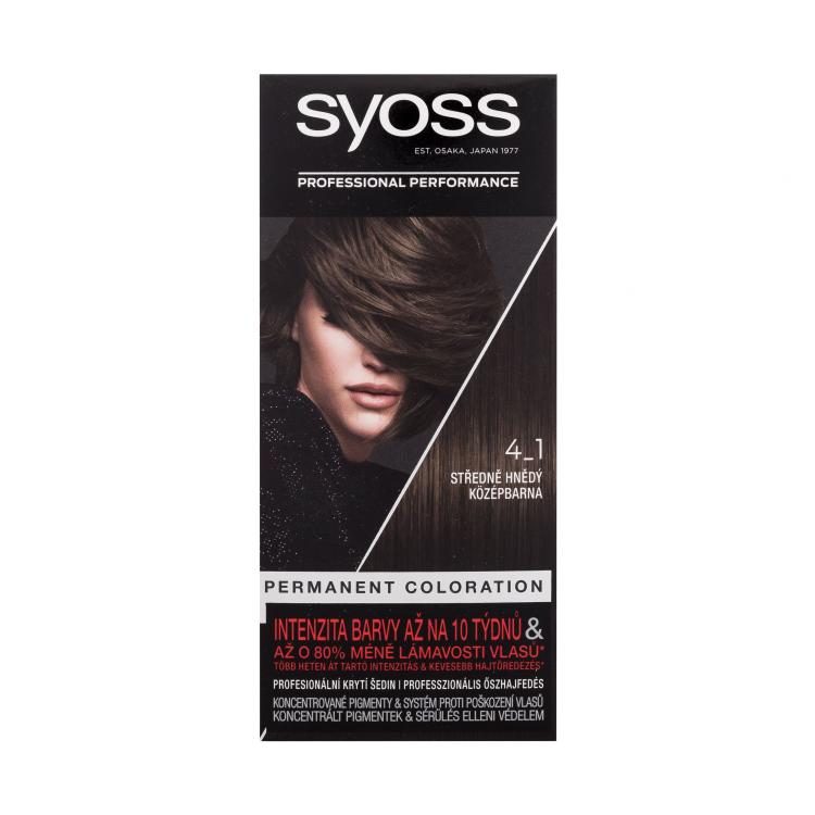 Syoss Permanent Coloration Vopsea de păr pentru femei 50 ml Nuanţă 4-1 Medium Brown