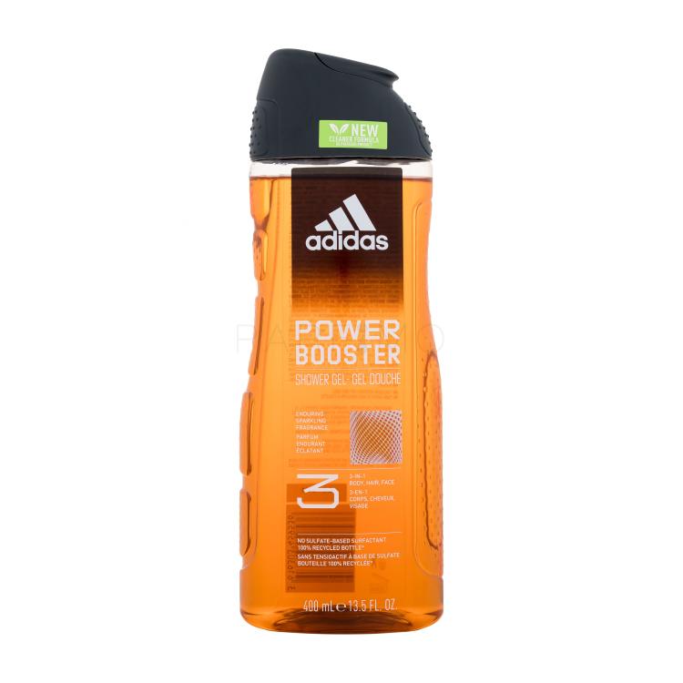 Adidas Power Booster Shower Gel 3-In-1 New Cleaner Formula Gel de duș pentru bărbați 400 ml