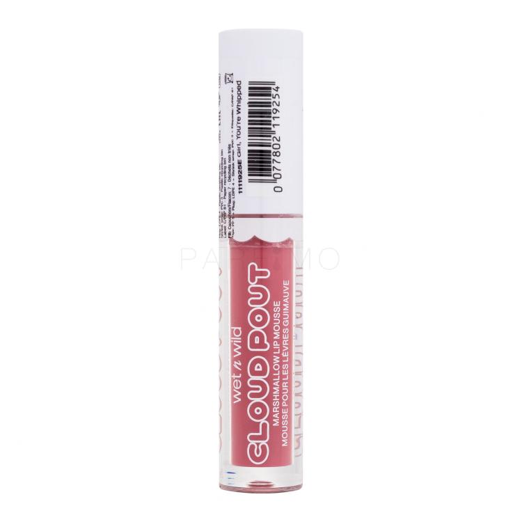 Wet n Wild Cloud Pout Marshmallow Lip Mousse Ruj de buze pentru femei 3 ml Nuanţă Girl, You&#039;re Whipped