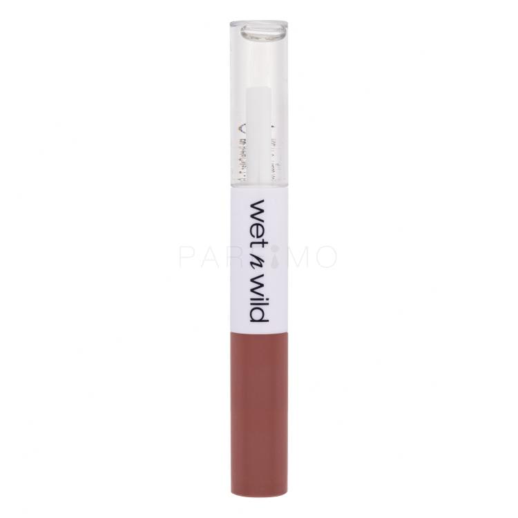 Wet n Wild MegaLast Lock &#039;N&#039; Shine Lip Color + Gloss Ruj de buze pentru femei 4 ml Nuanţă Lotus Petal