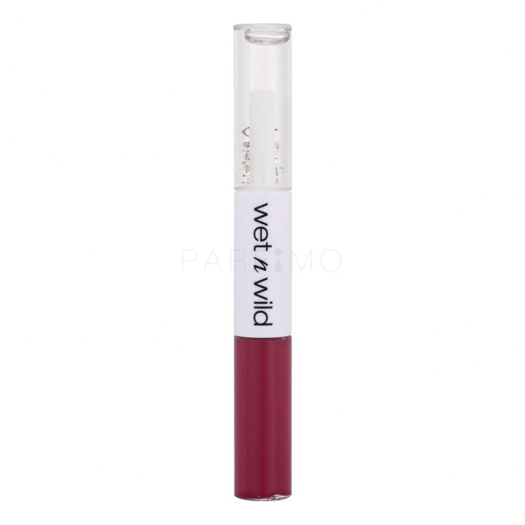 Wet n Wild MegaLast Lock &#039;N&#039; Shine Lip Color + Gloss Ruj de buze pentru femei 4 ml Nuanţă LA Pink