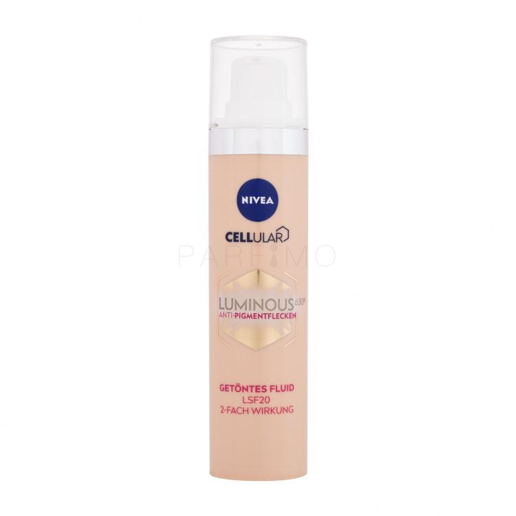 Nivea Luminous 630 Antispot Tinted Fluid SPF20 Cremă de zi pentru femei 40 ml