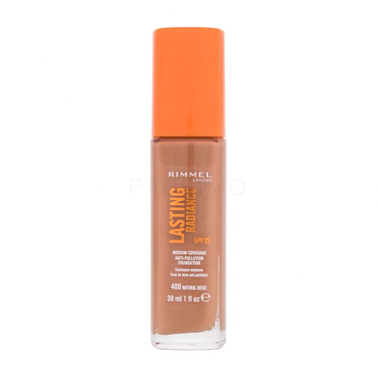 Rimmel London Lasting Radiance SPF25 Fond de ten pentru femei 30 ml Nuanţă 400 Natural Beige