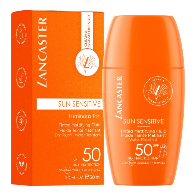 Lancaster Sun Sensitive Tinted Mattifying Fluid SPF50 Pentru ten pentru femei 30 ml