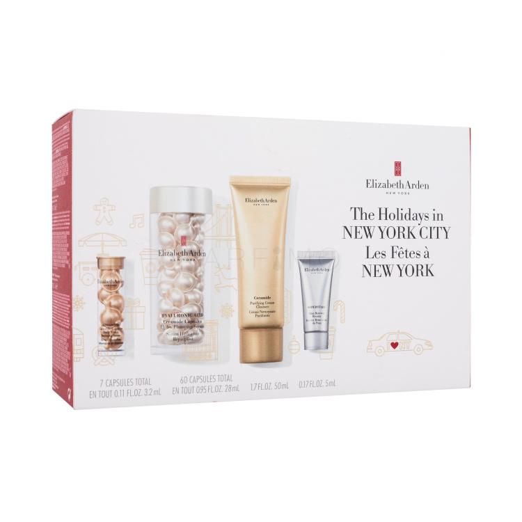 Elizabeth Arden Hyaluronic Acid Ceramide Capsules Plumped &amp; Perfect Set cadou Ser facial Hyaluronic Acid Ceramide 60 buc + cremă de curățare Ceramide Purifying Cream Cleanser 50 ml + ser facial Advanced Ceramide 7 buc + ser facial Superstart Skin Renewal Booster 5 ml