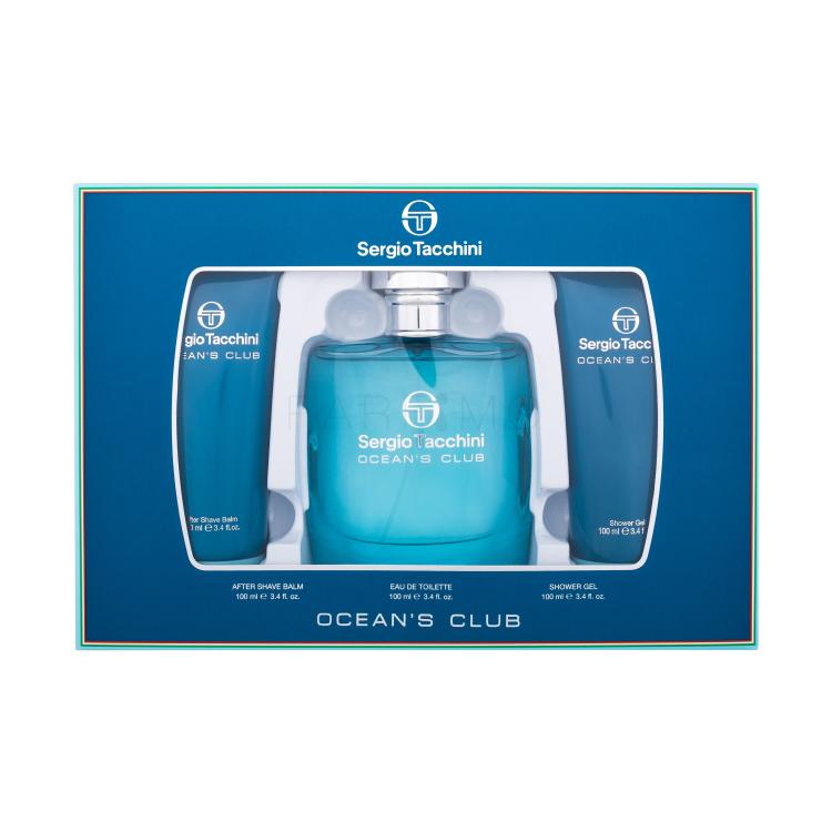 Sergio Tacchini Ocean´s Club Set cadou Apă de toaletă 100 ml + gel de duș 100 ml + balsam după ras 100 ml