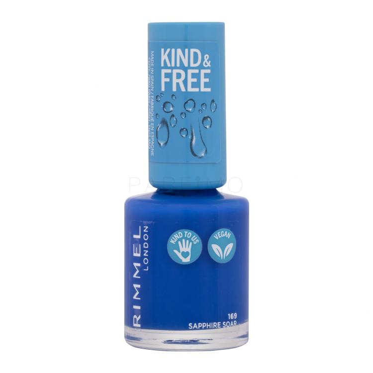 Rimmel London Kind &amp; Free Lac de unghii pentru femei 8 ml Nuanţă 169 Sapphire Soar