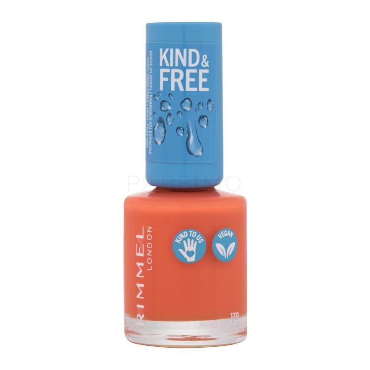 Rimmel London Kind &amp; Free Lac de unghii pentru femei 8 ml Nuanţă 170 Amber Blaze