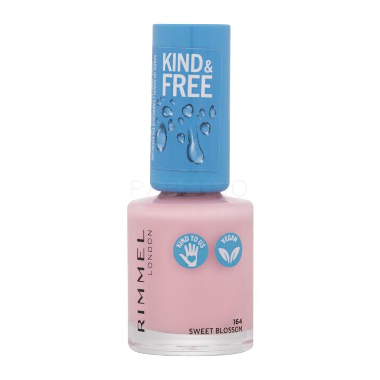 Rimmel London Kind &amp; Free Lac de unghii pentru femei 8 ml Nuanţă 164 Sweet Blossom