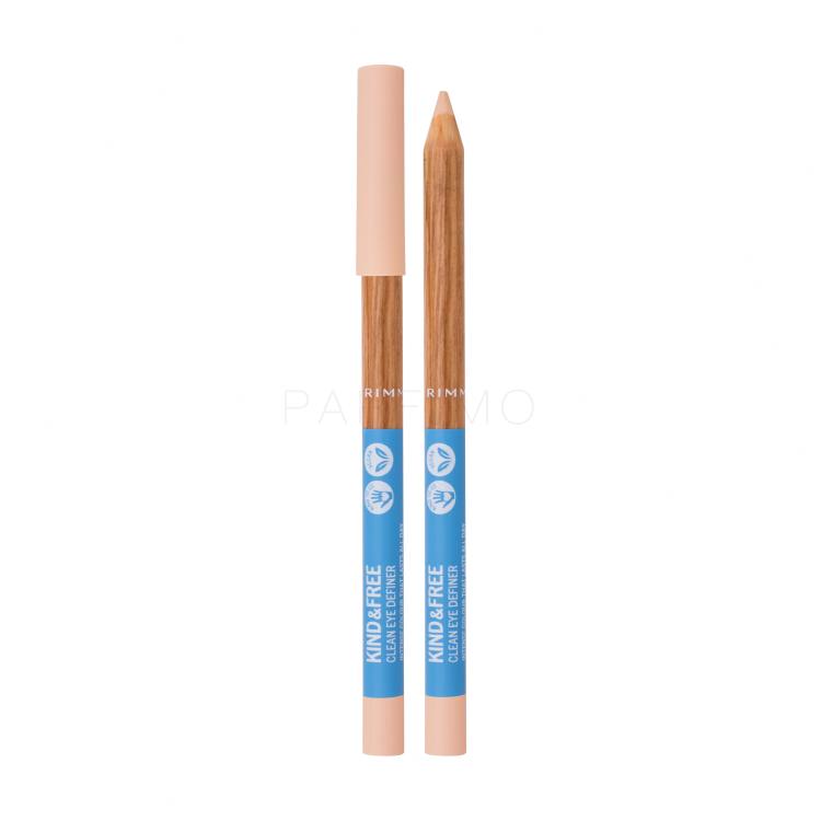 Rimmel London Kind &amp; Free Clean Eye Definer Creion de ochi pentru femei 1,1 g Nuanţă 005 Creamy White