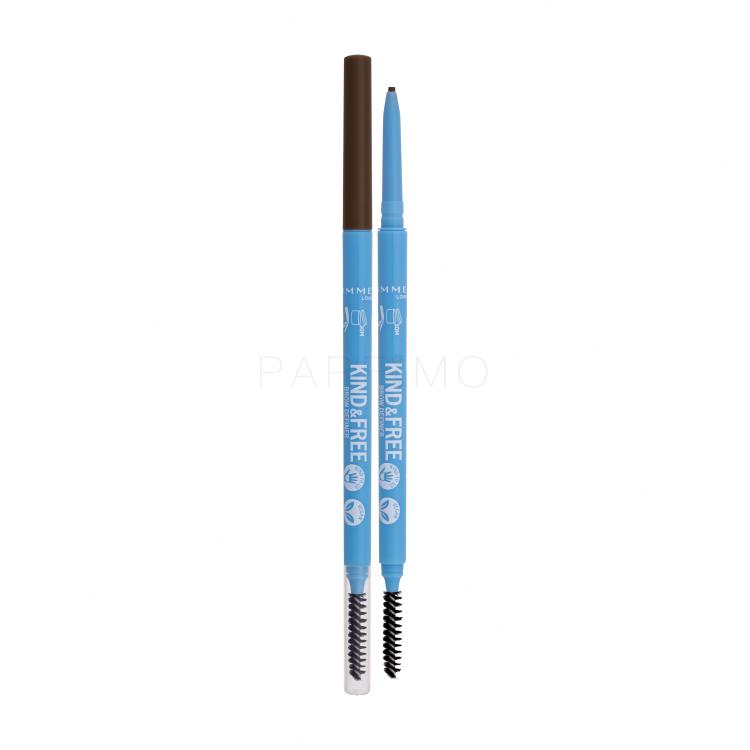 Rimmel London Kind &amp; Free Brow Definer Creion pentru femei 0,09 g Nuanţă 005 Chocolate